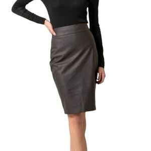 Ever New Amy PU Faux Leather Midi Pencil Skirt